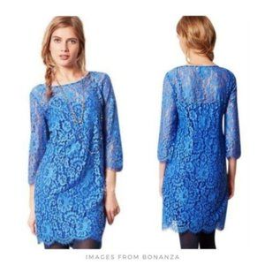 HD in Paris ▪ Bold Blue Overture Lace Anthropologie Dress Overlay (No Slip)